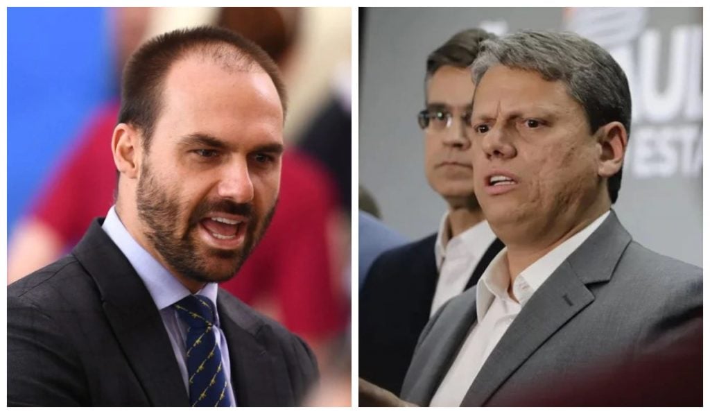 Eduardo Bolsonaro ameaça sair do PL após movimentada aproximação de Tarcísio