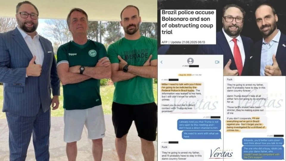 Interlocutor de Eduardo Bolsonaro com Trump chama Bolsonaro de “maldito” e expõe ação da CIA
