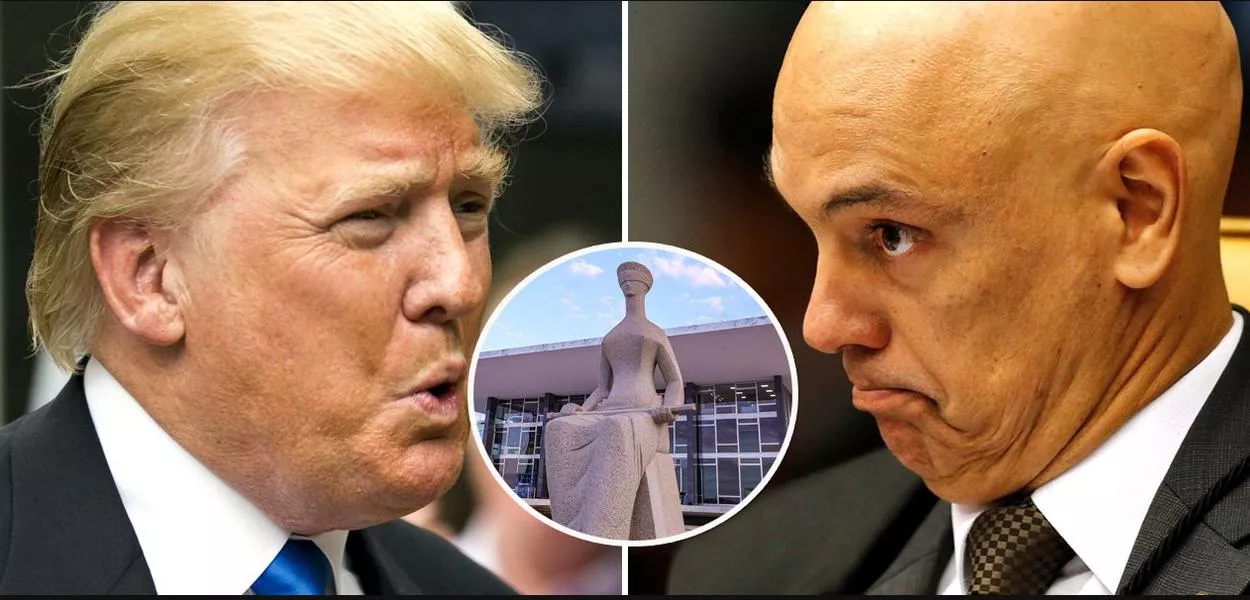 Donald Trump, STF e Alexandre de Moraes (Foto: Divulgação I STF)