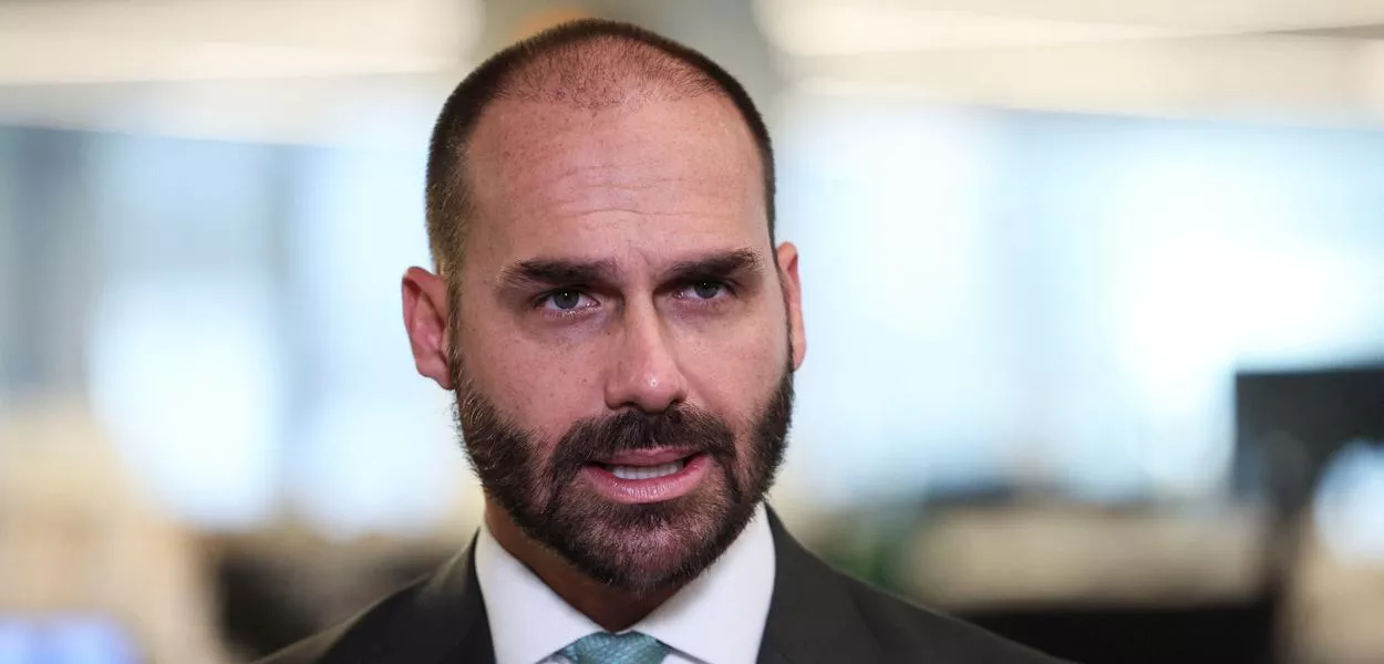 Eduardo Bolsonaro - 14/08/2025 (Foto: REUTERS/Jessica Koscielniak)